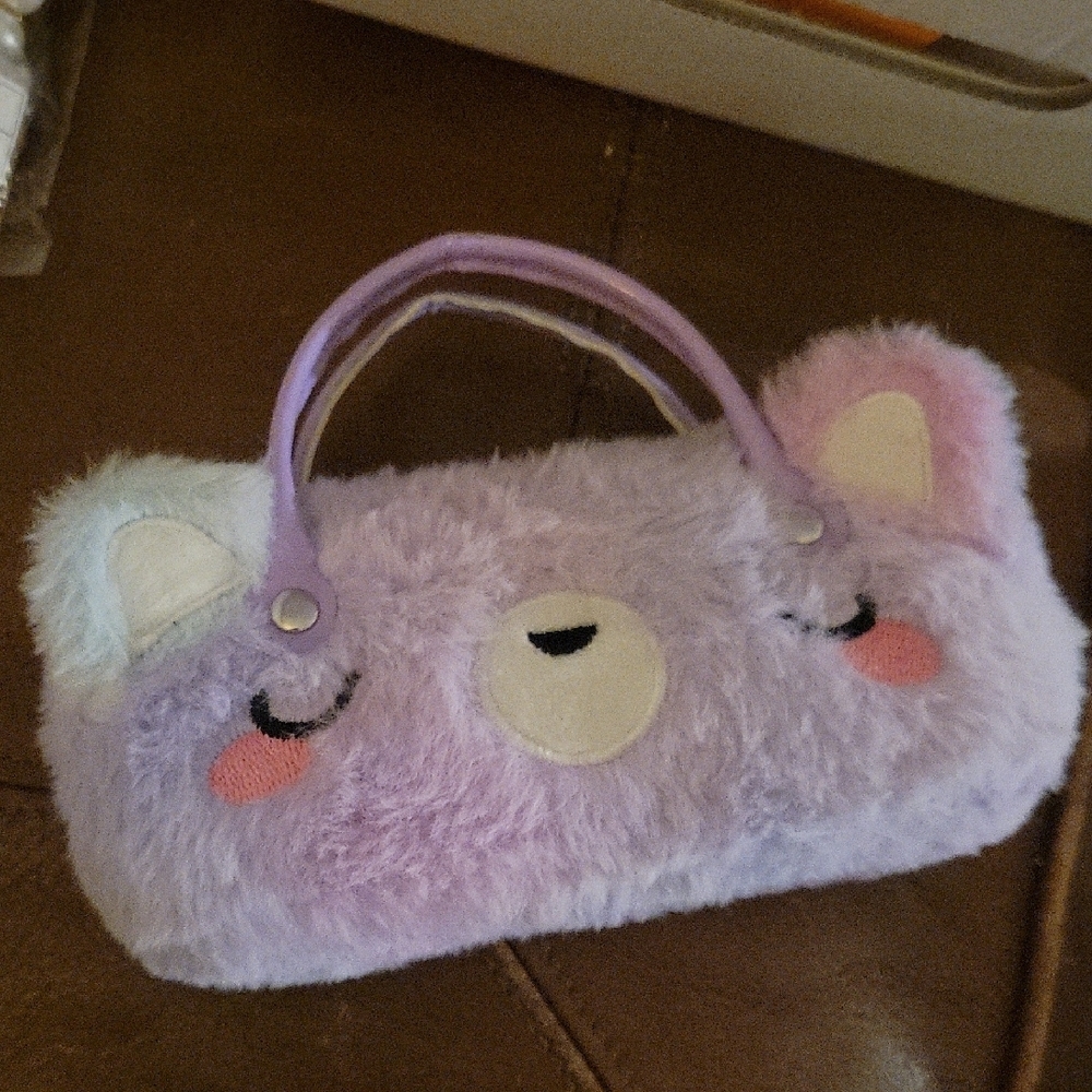 Purple Plush BearEyeglass holder Case Pre-loved